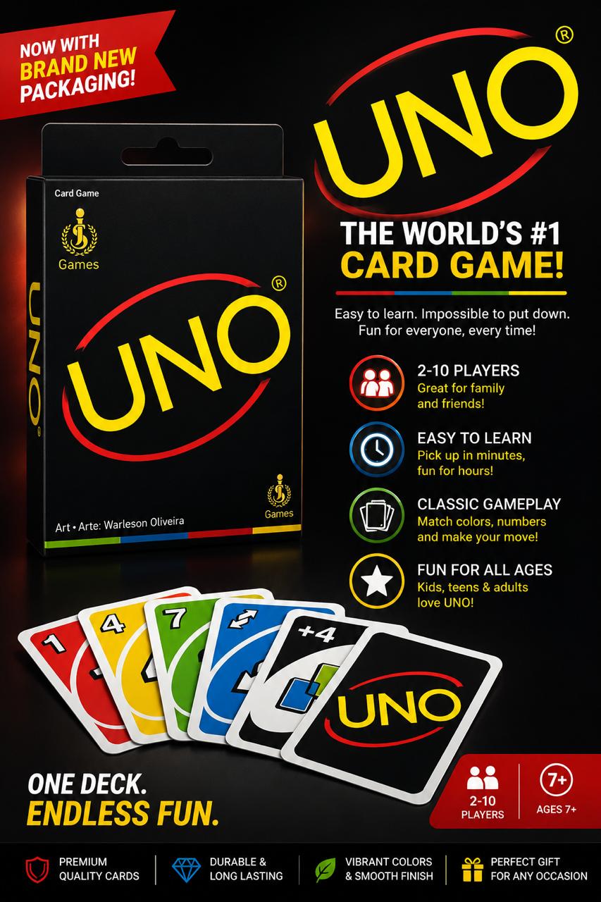 UNO Classic Card Game – Black Pack