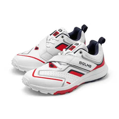SOLM8 S4 Cricket Shoes - Red Navy
