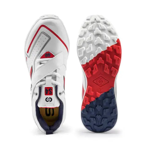 SOLM8 S4 Cricket Shoes - Red Navy