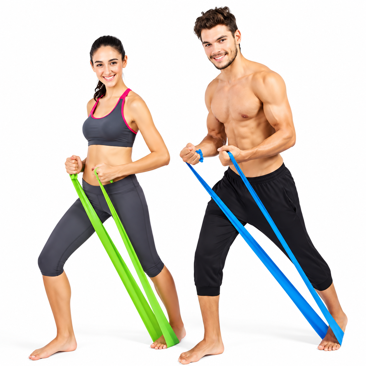 Stretch bands for full body resistance training