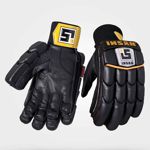 Cricket Batting Gloves Black Gold